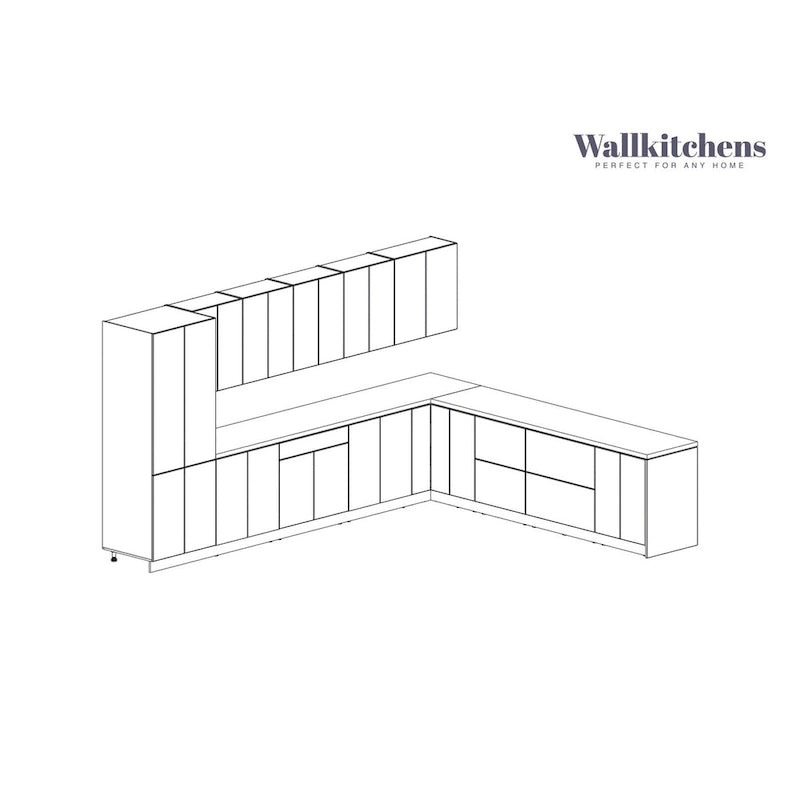 Collezione Kitchen Regal Colore Bianco Opaco Base Misura 13 piedi di larghezza - 156x127