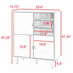 Armadietto con anta, armadietto multiuso, madia moderna, armadietto in legno