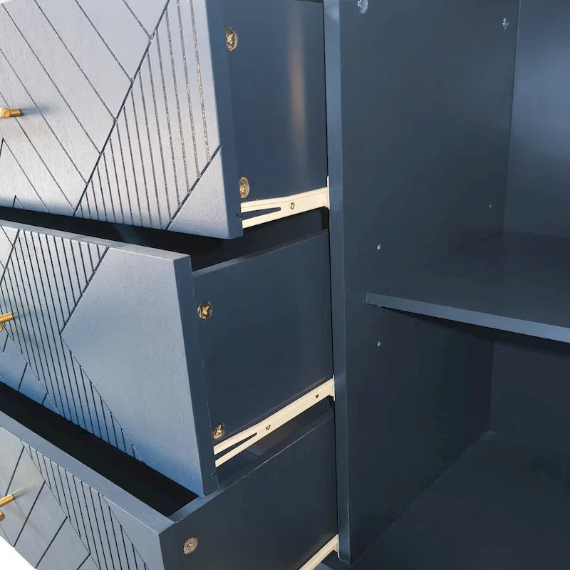 Cassettiera a 2 ante e 3 cassetti