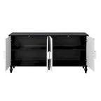 Cornice del supporto TV con motivo intagliato simmetrico