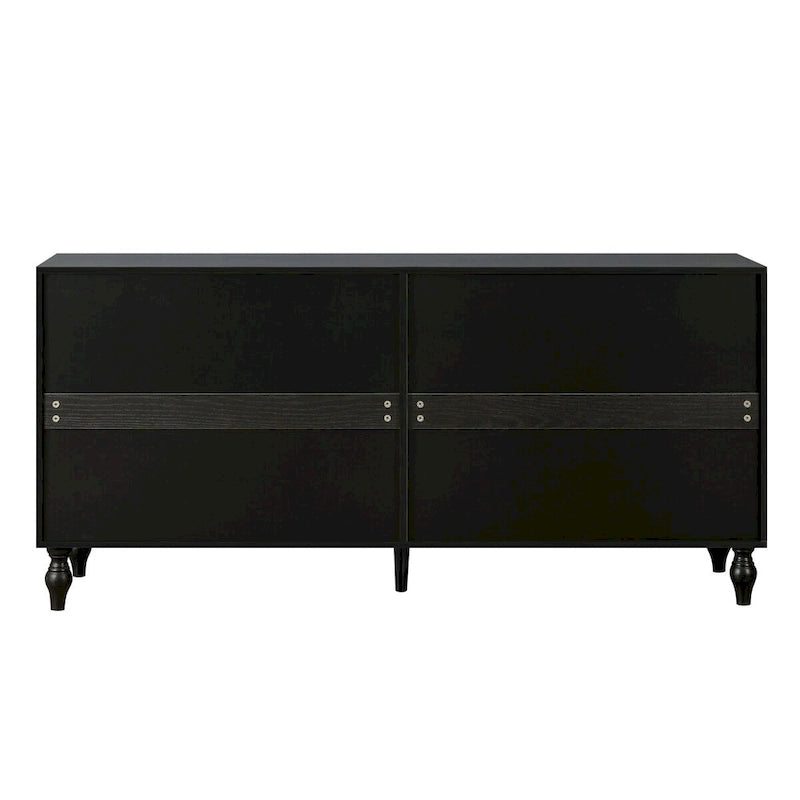 Cornice del supporto TV con motivo intagliato simmetrico