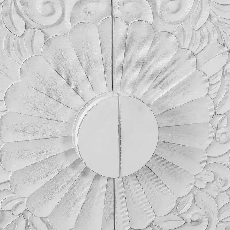 Cornice del supporto TV con motivo intagliato simmetrico