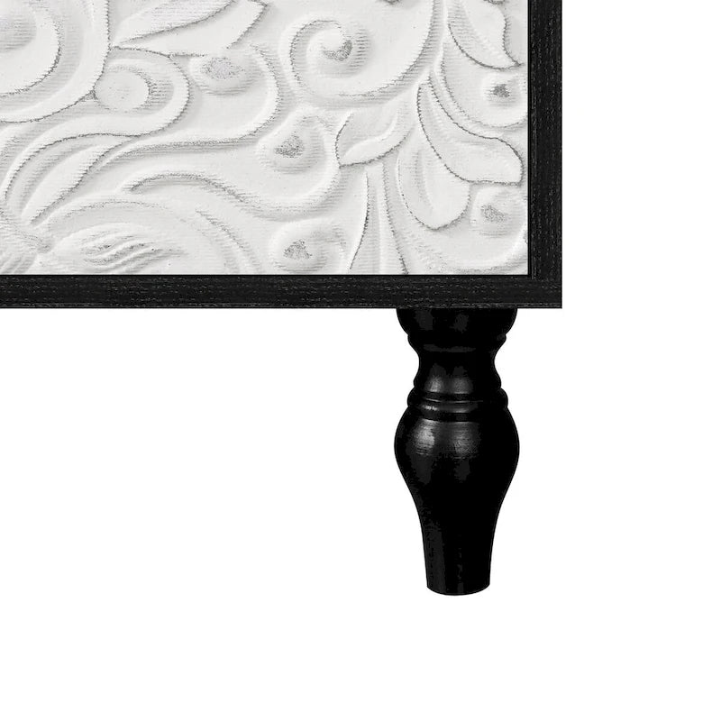 Cornice del supporto TV con motivo intagliato simmetrico