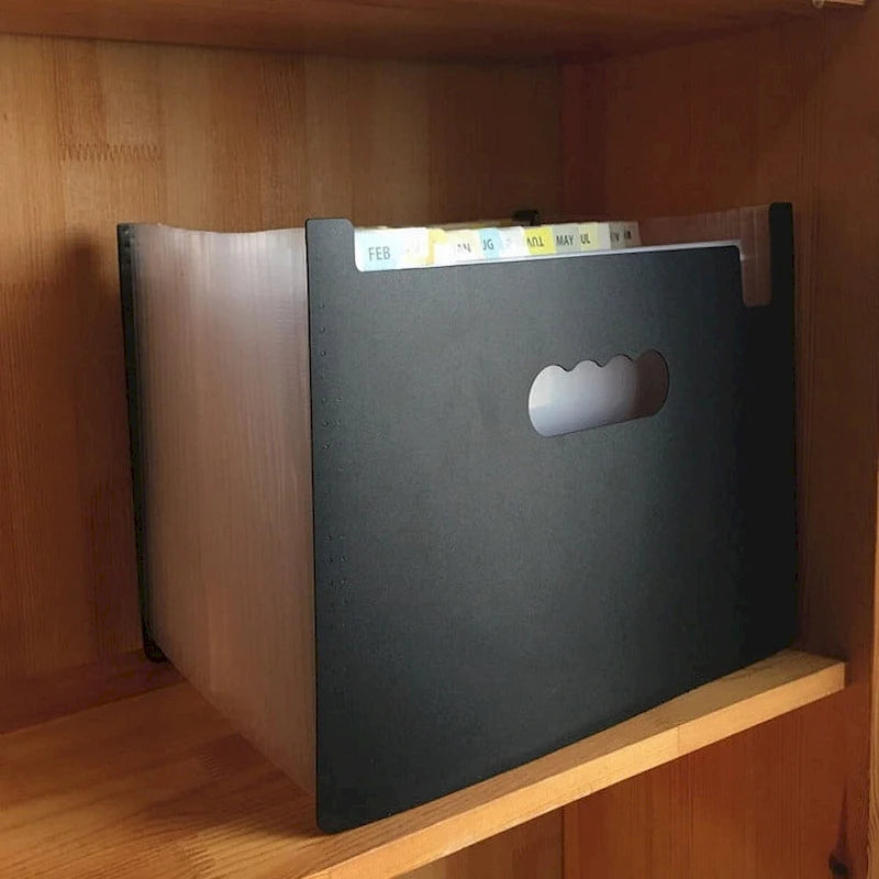 Shatex Organizer Espandibile ad Alta Capacità per Documenti, Cartelle a Soffietto, Borsa Trasparente