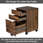 Cassettiera mobile in legno a 3 cassetti - 39,9 P x 41,4 L x 62 A cm