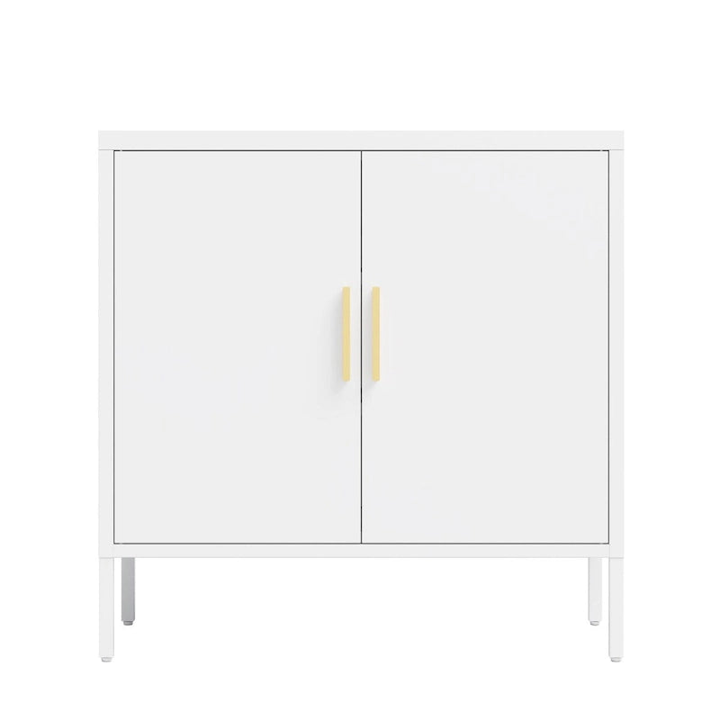 Armadietto metallico portaoggetti con 2 ante e 2 ripiani regolabili, armadio da garage in acciaio con serratura, armadietto metallico per archivio