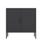 Armadietto metallico portaoggetti con 2 ante e 2 ripiani regolabili, armadio da garage in acciaio con serratura, armadietto metallico per archivio