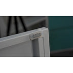 Armadietto metallico portaoggetti con 2 ante e 2 ripiani regolabili, armadio da garage in acciaio con serratura, armadietto metallico per archivio