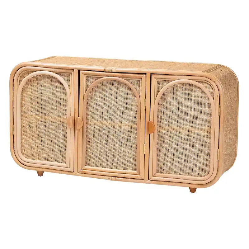 Credenza Evania Boema in Rattan Naturale a 3 Ante
