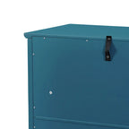 Credenza in legno tradizionale stile vintage, blu ottanio