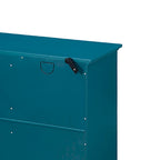 Credenza in legno tradizionale stile vintage, blu ottanio