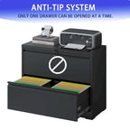 Classificatore metallico a 2 cassetti con serratura per l'home office