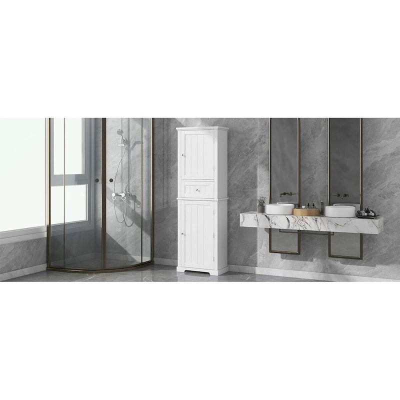 Mobiletto da bagno con cassetto e ripiano regolabile