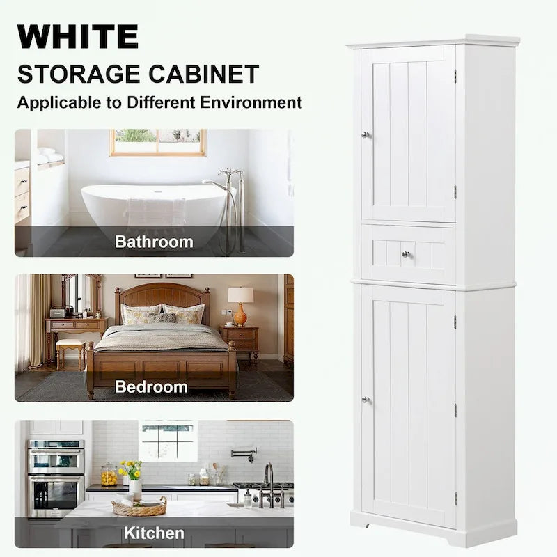 Mobiletto da bagno con cassetto e ripiano regolabile