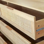 Cassettiera a 6 cassetti in rattan